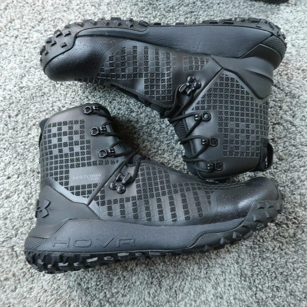 Under Armour Boots Mens 10.5 Black UA HOVR Dawn Waterproof 2.0 Combat 3025573